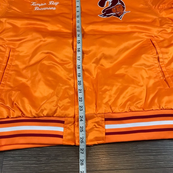 NFL X Ultra Game Tampa Bay Buccaneers Mens Retro Style Classic Orange Jacket NEW - Picture 8 of 8